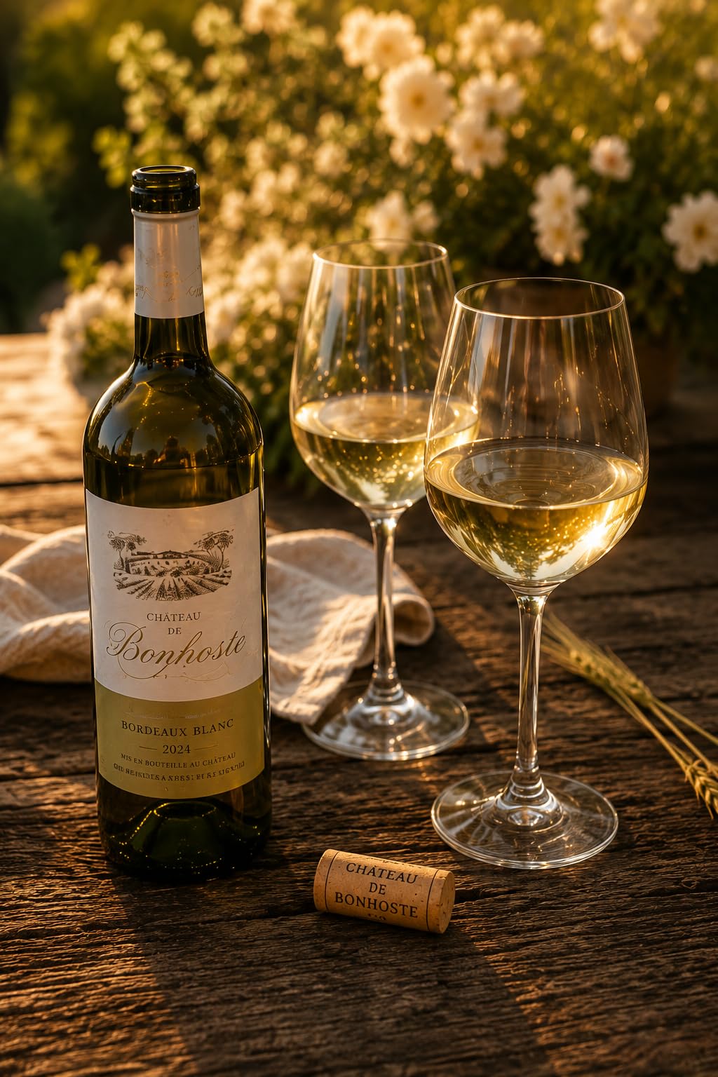 6er Weinpaket Château de Bonhoste 2021 Blanc Bordeaux Weißwein trocken (6x0,75l)
