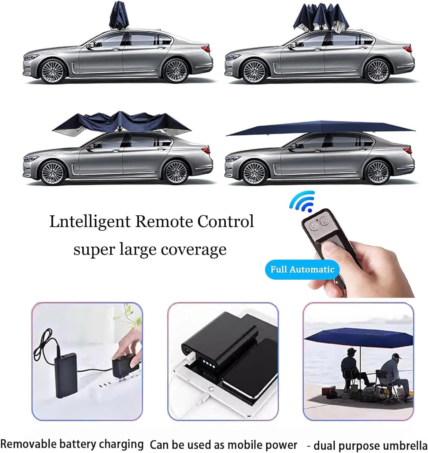 Movableport 折りたたみ式ポータブル 車用サンシェードテント 日焼け