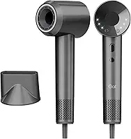 Gat Secador de Cabelo de Alta Velocidade com Íons Negativos, Alta Potência para Secagem Rápida, Controle Inteligente de Temperatura, 3 Níveis de Velocidade, Anti-Frizz, Leve e Portátil, com Bico Concentrador, Ideal para Uso Doméstico e Viagens (PRETO, 220V)