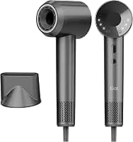 Gat Secador de Cabelo de Alta Velocidade com Íons Negativos, Alta Potência para Secagem Rápida, Controle Inteligente de Temperatura, 3 Níveis de Velocidade, Anti-Frizz, Leve e Portátil, com Bico Concentrador, Ideal para Uso Doméstico e Viagens (PRETO, 220V)