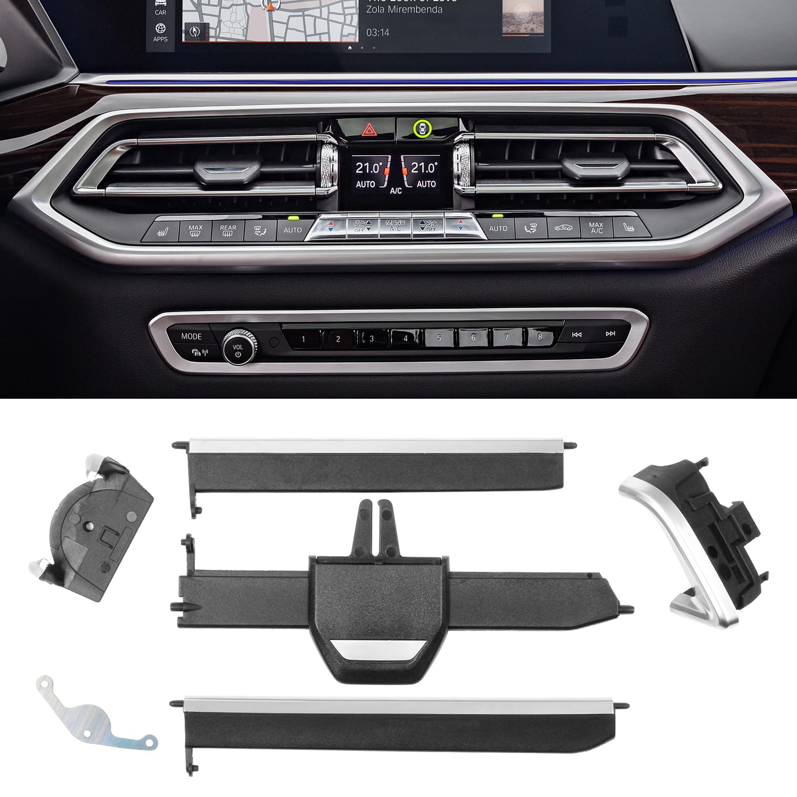 Jaronx Compatible with BMW Air Vent Clips Tab for X5 G05 2019-2023/X6 G06 2020-2023/X7 G07 2019-2023, Upgraded AC Vent Clip Trim Air Conditioning Outlet Tab for BMW X5 G05/X6 G06/X7 G07(Right Side)