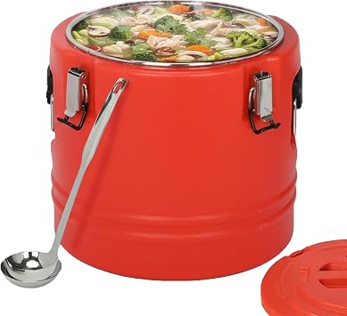 lesolar 5 Gallon Insulated Soup Container with Spoon, Portable Food Warmer