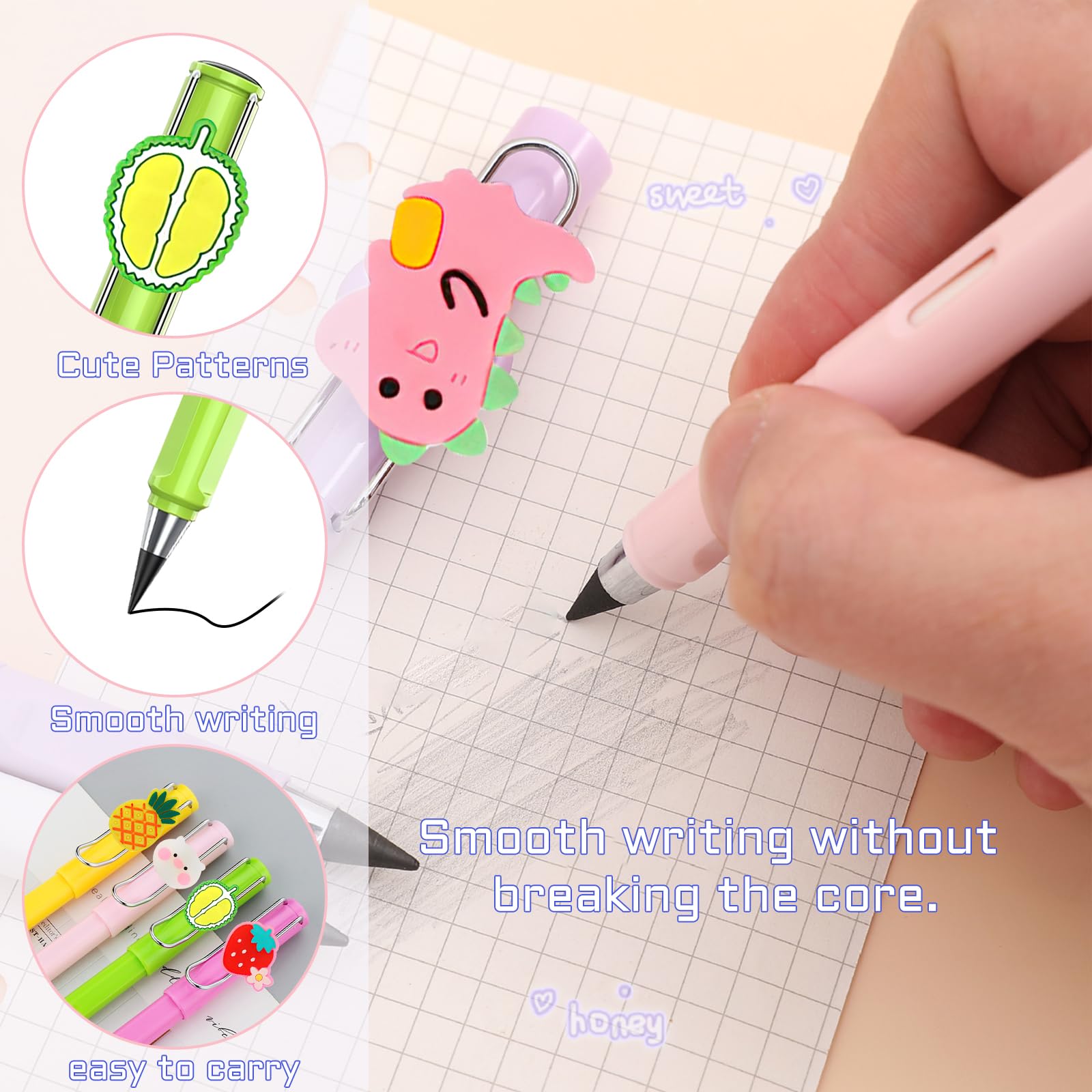 Matita Infinita Con Testine Sostituibili - Senza Inchiostro, Cancellabile, Per Scuola E Ufficio - Foto 11