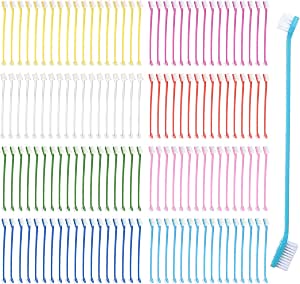 200Pcs Dual-Headed Dog Toothbrushes Bulk Pack