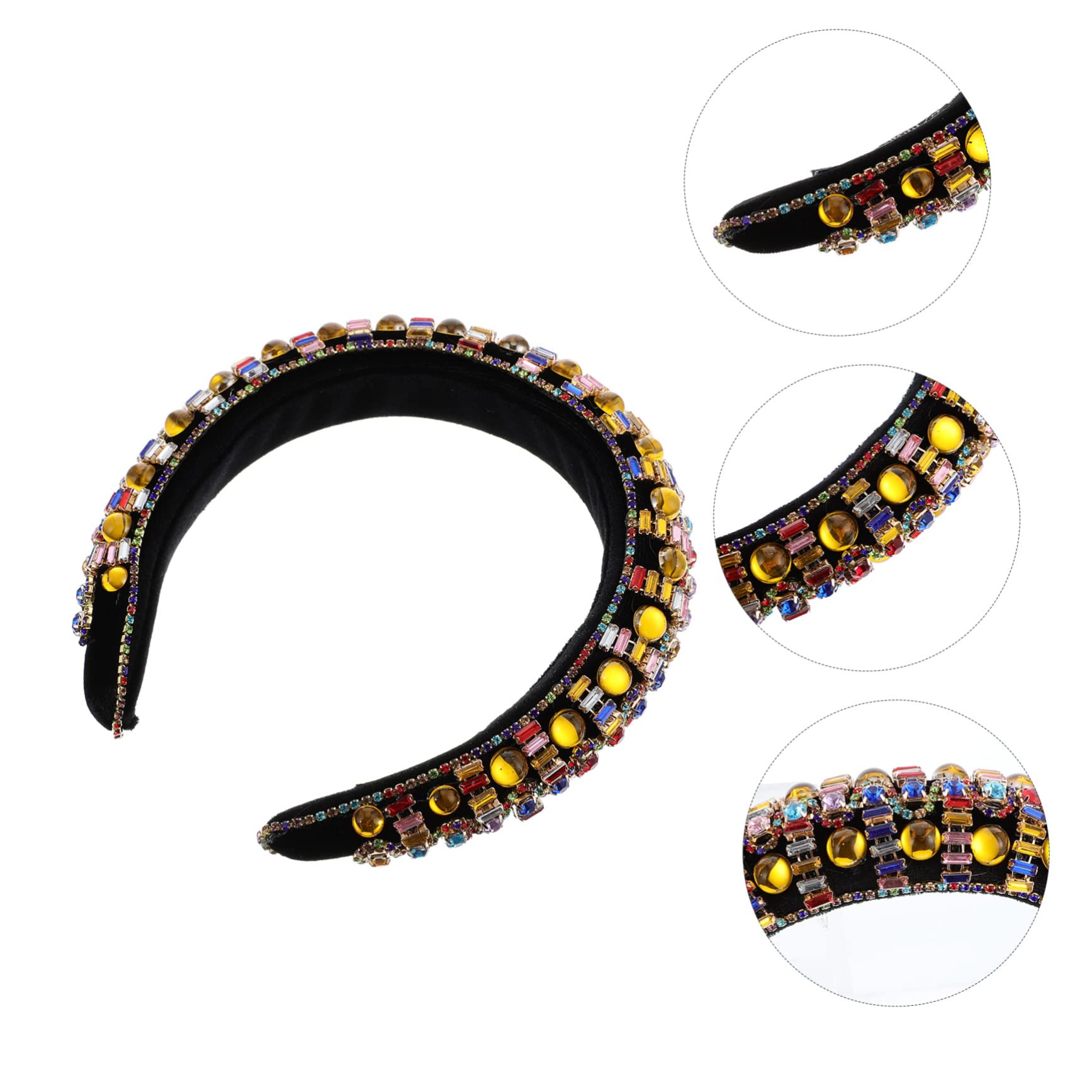 Baluue Breites mit Strass und Kristallen Besetztes Gepolstertes Haarband für Damen und Mädchen Modisch und Bequem für Täglichen Gebrauch und Elegante Abendkleider