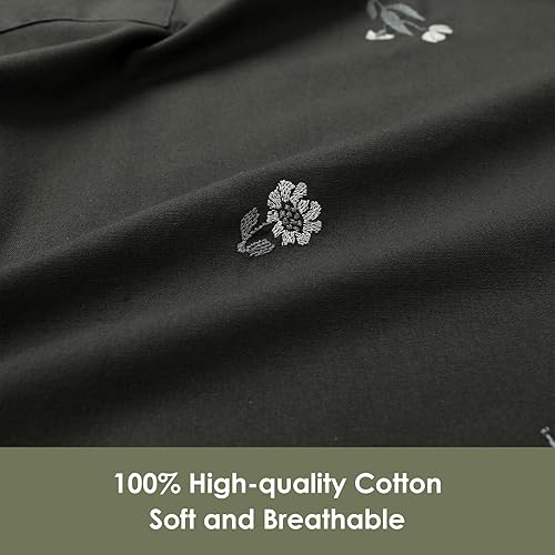 Miniatura 4 de Surblue Delantales de espalda cruzada para mujer con bolsillos, delantales de cocina de algodón, impermeable, para pintar, cocinar