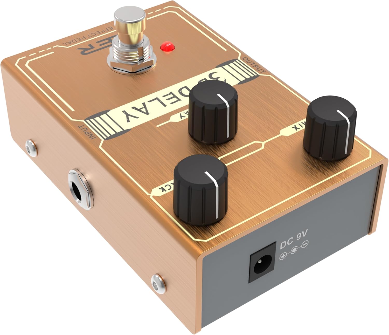 Kmise 3D DELAY Guitar Pedal - Power Input