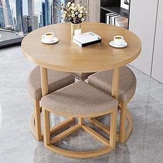 Conference Table Set, Conference Room Table Business Negotiation Table and Chair Combo for Reception Lounge and Kitchen