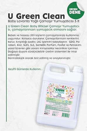 Green Clean Baby Bitkisel Çamaşır Yumuşatıcı Lavanta Yağlı 5 lt