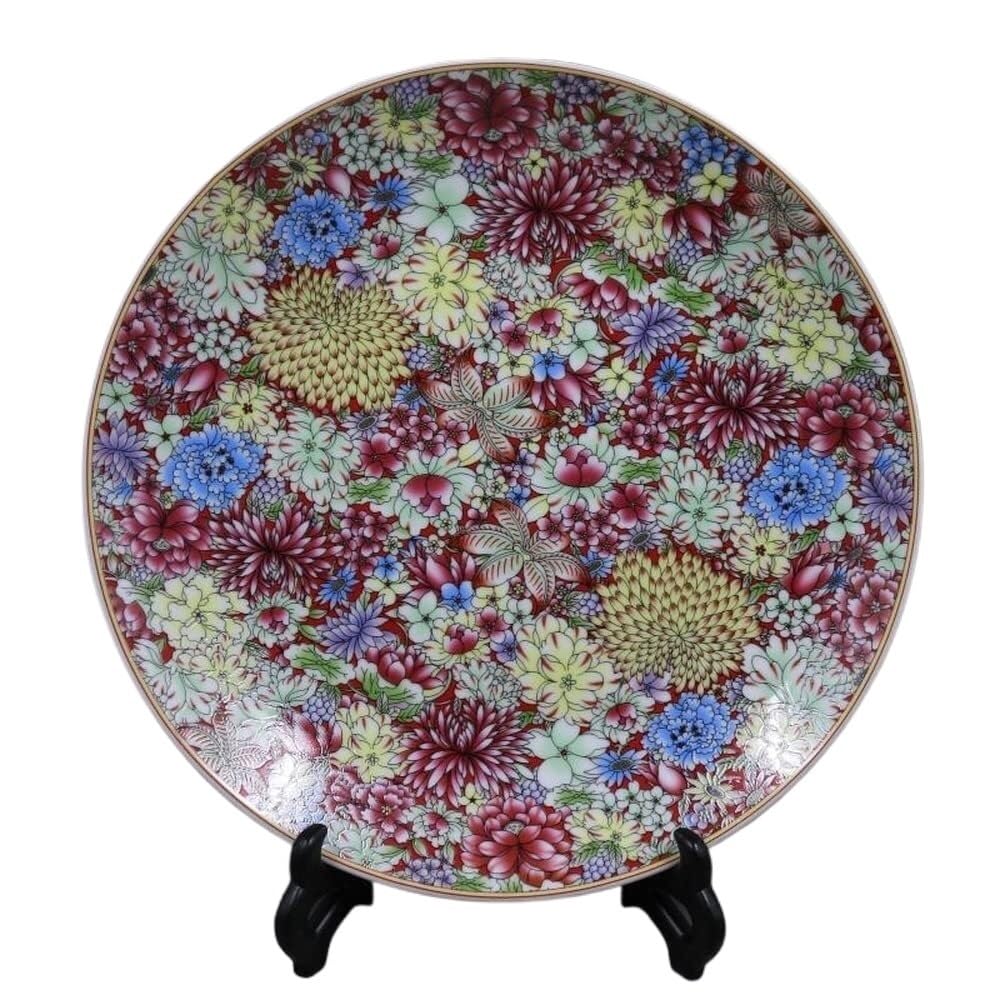 Platos colgantes de cerámica china retro para decorar paredes de salón y comedores rústicos