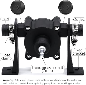 Ticfox Mini Electric Drill Pump, Heavy Duty Portable Hand Drill Powered Water Pumps Self-Priming Fluid Transfer Centrifugal Pumps for DIY, Gardening and Emergency Use