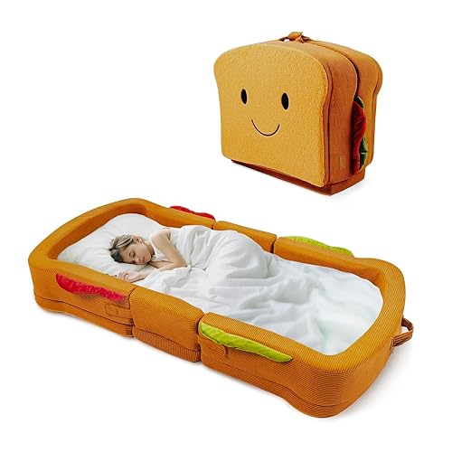 Toddler Travel Bed Sandwich Style - Portable Toddlers Floor Beds,