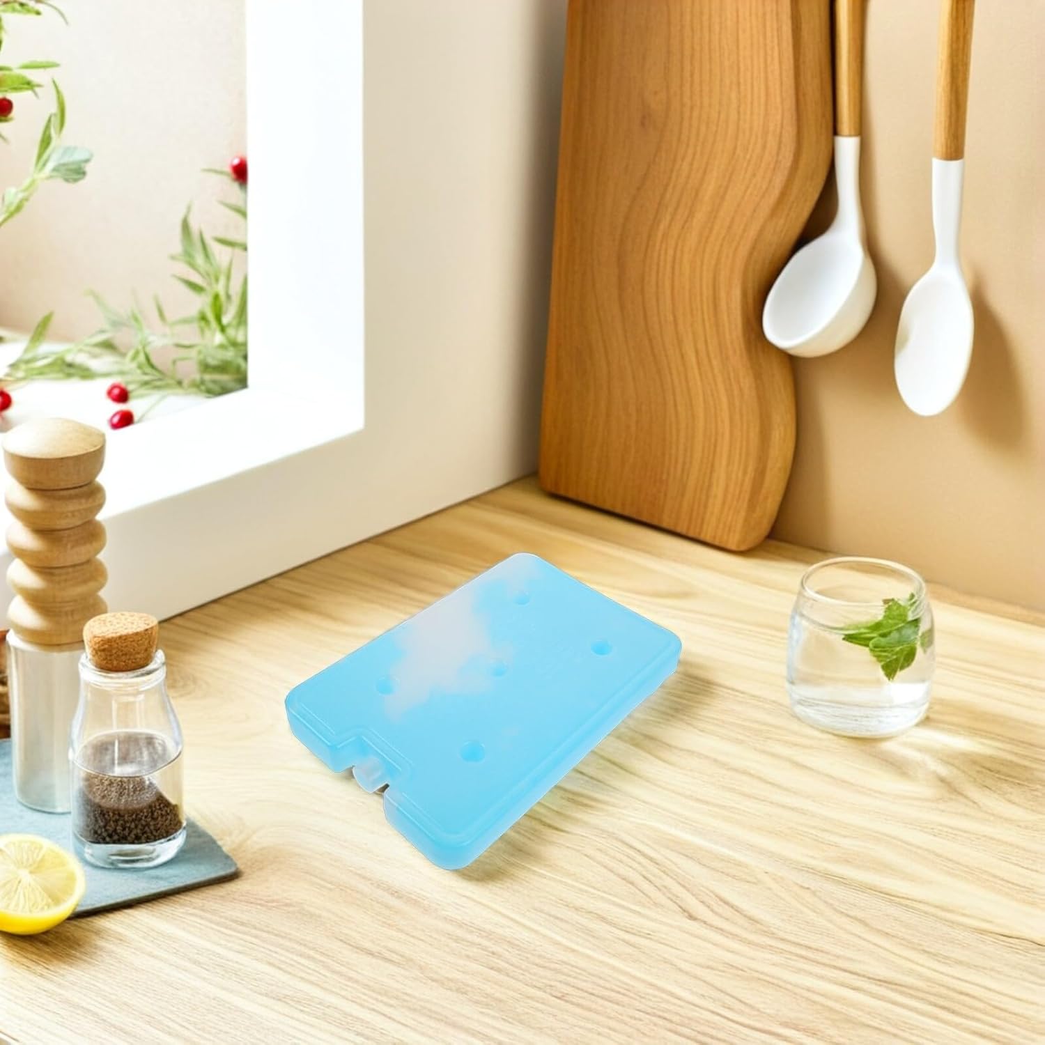 3pcs Large Capacity Ice Packs for Coolers, 605ml Reusable Freezer Blocks for Food Storage and Cold Storage, Portable Blue Ice Gel Packs for Camping and Outdoor Recreation