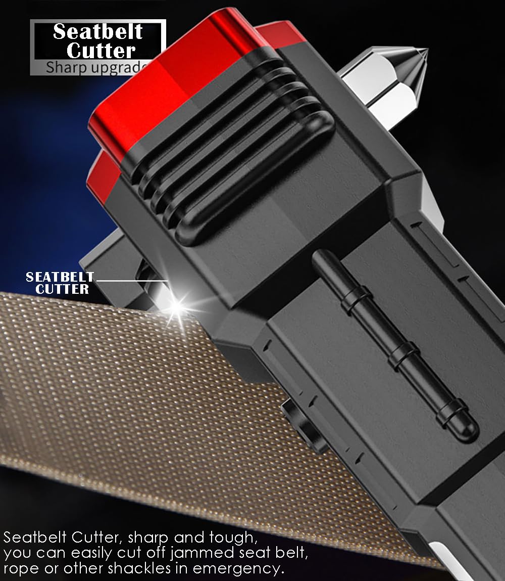 Torcia Da Lavoro Multifunzionale, Lampada Da Ispezione Ricaricabile Torcia Con Martello Magnetico Con Taglierino E Indicatore Luminoso Rosso E Blu Per Campeggioriparazioneemergenza Classe Di Effici 85667492 - Foto 5