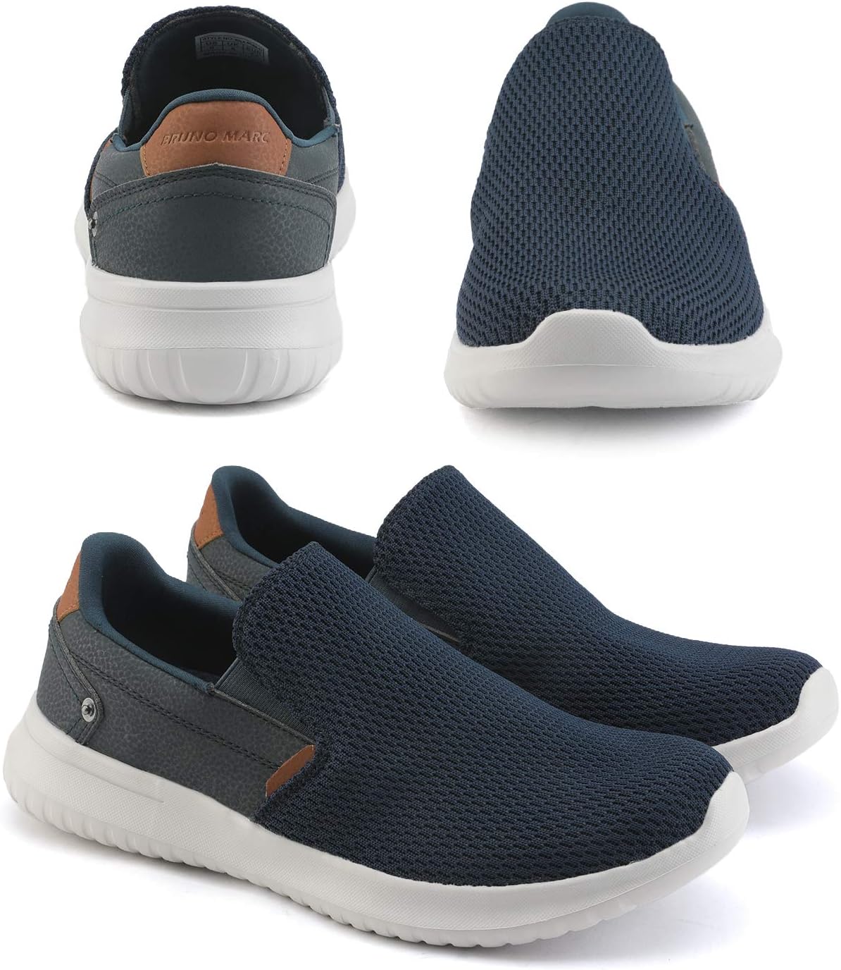 Bruno Marc Men's Slip On Walking Shoes 7 02/Navy