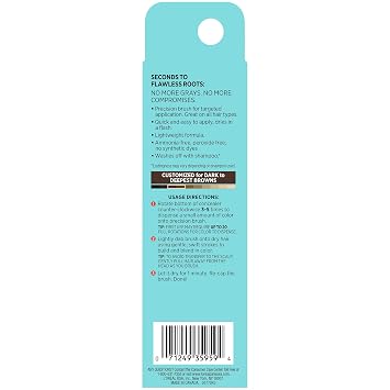 L'Oreal Paris Magic Root Precision Pen, Temporary Gray Hair Cover Up Concealer Brush with Washable Formula, Hair Concealer for Scattered Grays, 4 Dark Brown, 0.05 fl oz