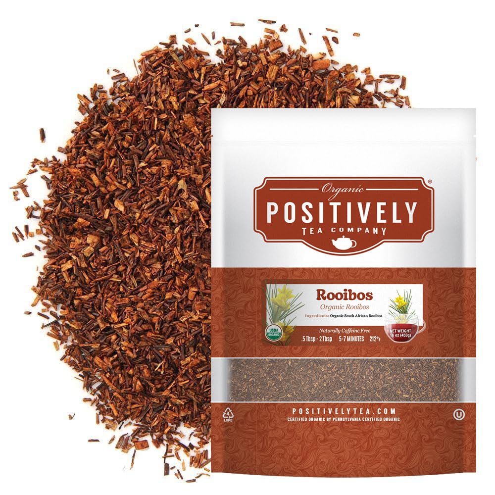 Organic Positively Tea Company, South African Rooibos Tea, Loose Leaf, 16 Ounce