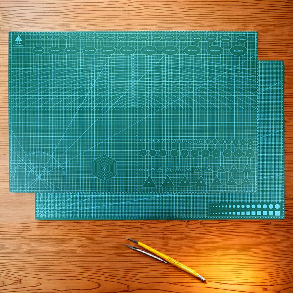 Samonaprawiająca się mata do cięcia, deska do krojenia, dwustronna płyta tnąca z PCW, 90 x 60 cm, obrotowa deska do krojenia do scrapbookingu, projektów DIY