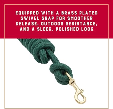 Weaver Equine 10' Performance Lead Rope, Brass-Plated Snap