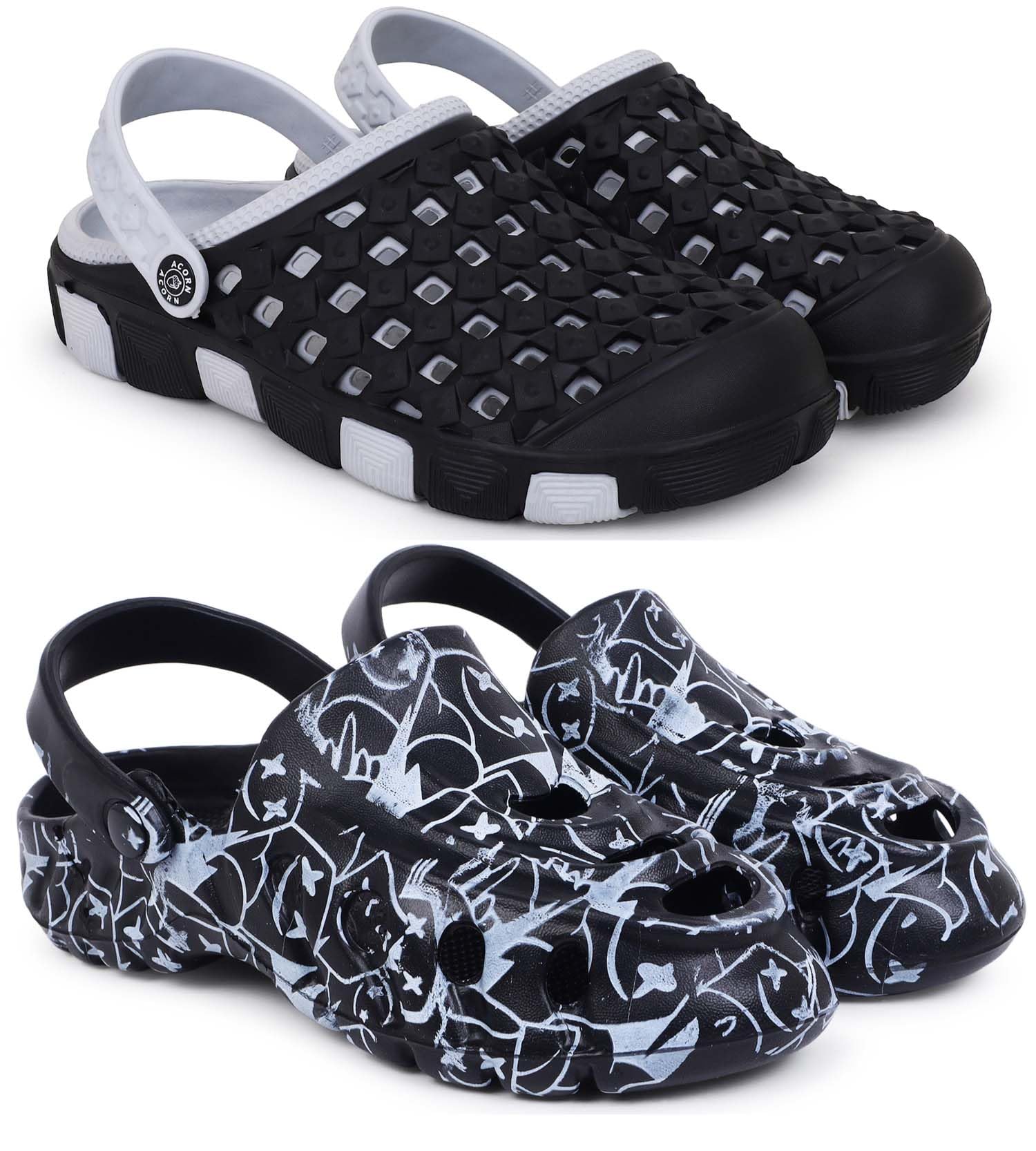 pampy angel Clogs for Men Classic Casual Sandals with Adjustable Back Strap Anti-Skid Lightweight Flip-Flop Slipper Slides for Men's & Boy's Combo Pack of 2-picture-27