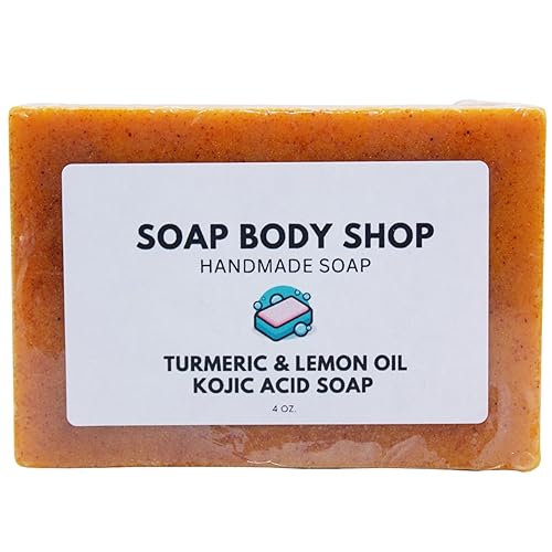 Brightening Lemon Turmeric & Kojic Acid Soap, Hyperpigmentation Soap, Dark Spot Remover For Face, Kojic Acid Soap For Hyperpigmentation, Even
