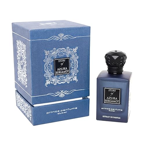 Prince Parfums Dubai - Story of Azura Bergamota - Extrait de Parfum para hombre 3.4 onzas - Colonia de lujo con pomelo, bergamota, sándalo y vetiver