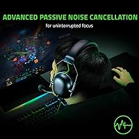 Vista 5 de Razer BlackShark V2 X Auriculares para juegos: 7.1 con capacidad de sonido envolvente - Controladores de 1.969 in - Cojín de espuma viscoelástica