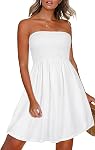 Robes d'été pour les femmes Beach Casual Sundress Strapless Off Couverture de l'épaule