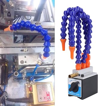 Coolant Mister, Magnetic Mist Coolant Lubrication System Stable Magnetic Base Engraving Machine Cooling Sprayer 3 Holes