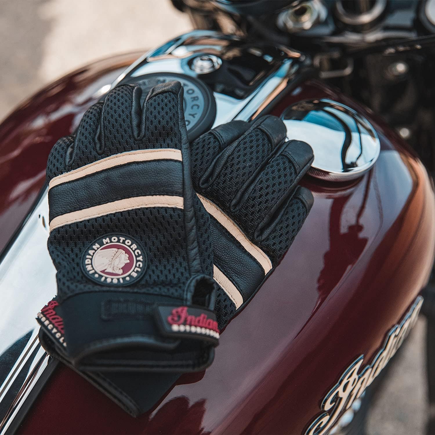 Indian Motorcycle Women's Arlington Mesh Glove, Black - 2861414