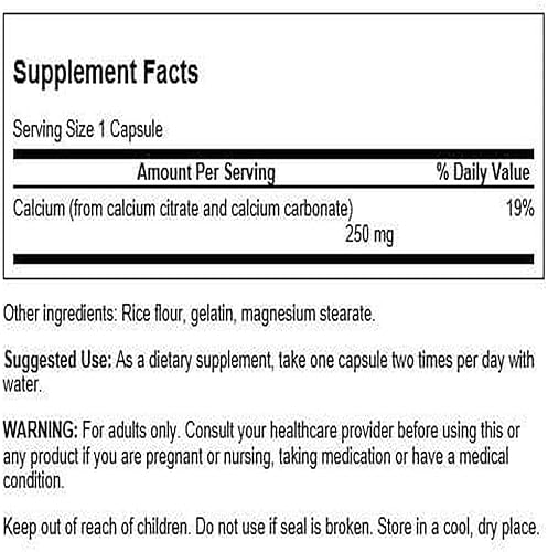 Miniatura 2 de Swanson Complejo de citrato de calcio Suplemento mineral de apoyo para la salud ósea muscular 300 cápsulas