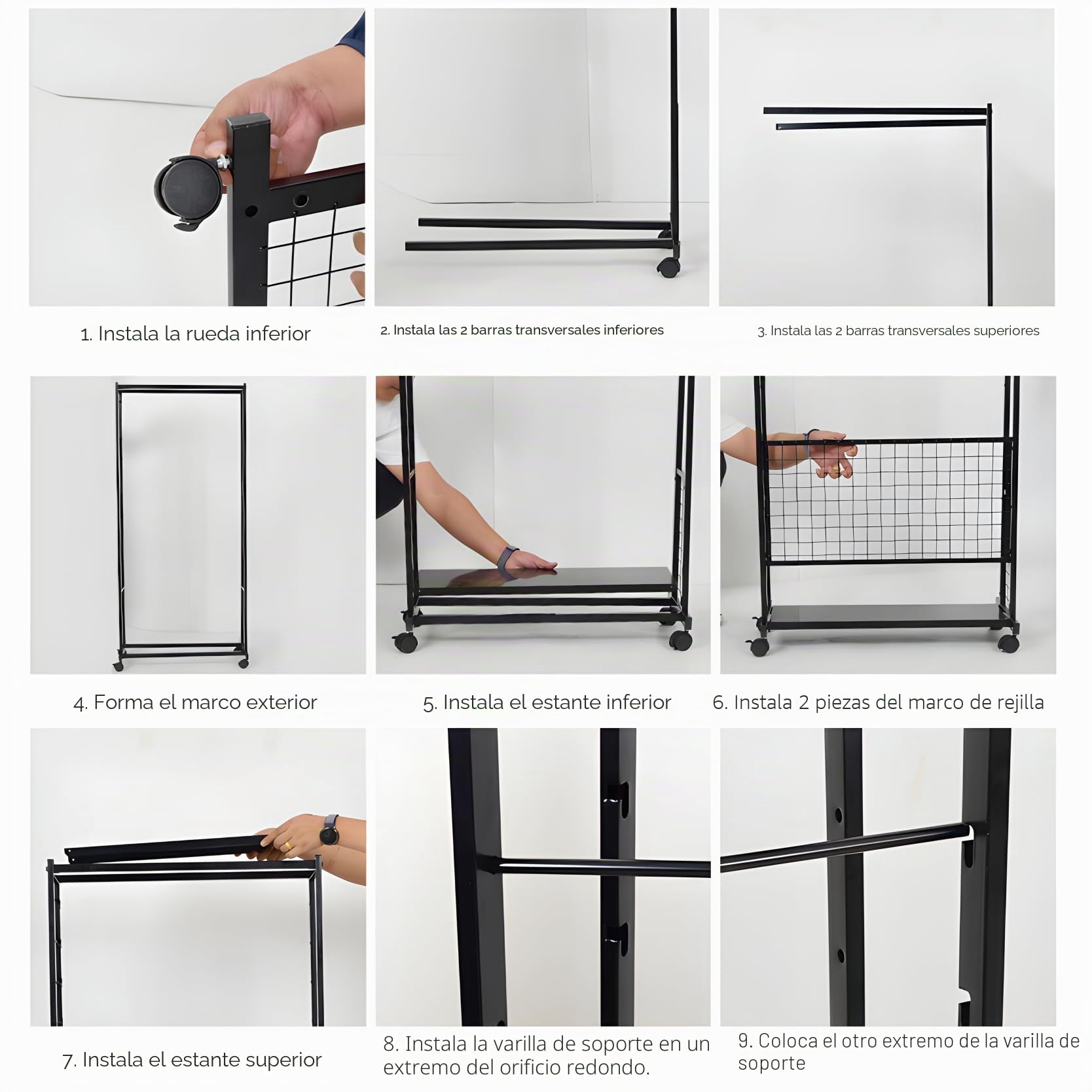 Portarrollos de cinta de regalo, soporte para rollos de cinta de manualidades, organizador con 16 niveles, soporte de almacenamiento con ruedas, estante para rollos (negro)