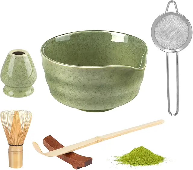 Matcha 26 Set: 6-Piece Japanese Tea Kit with Bowl, Whisk & Accessories