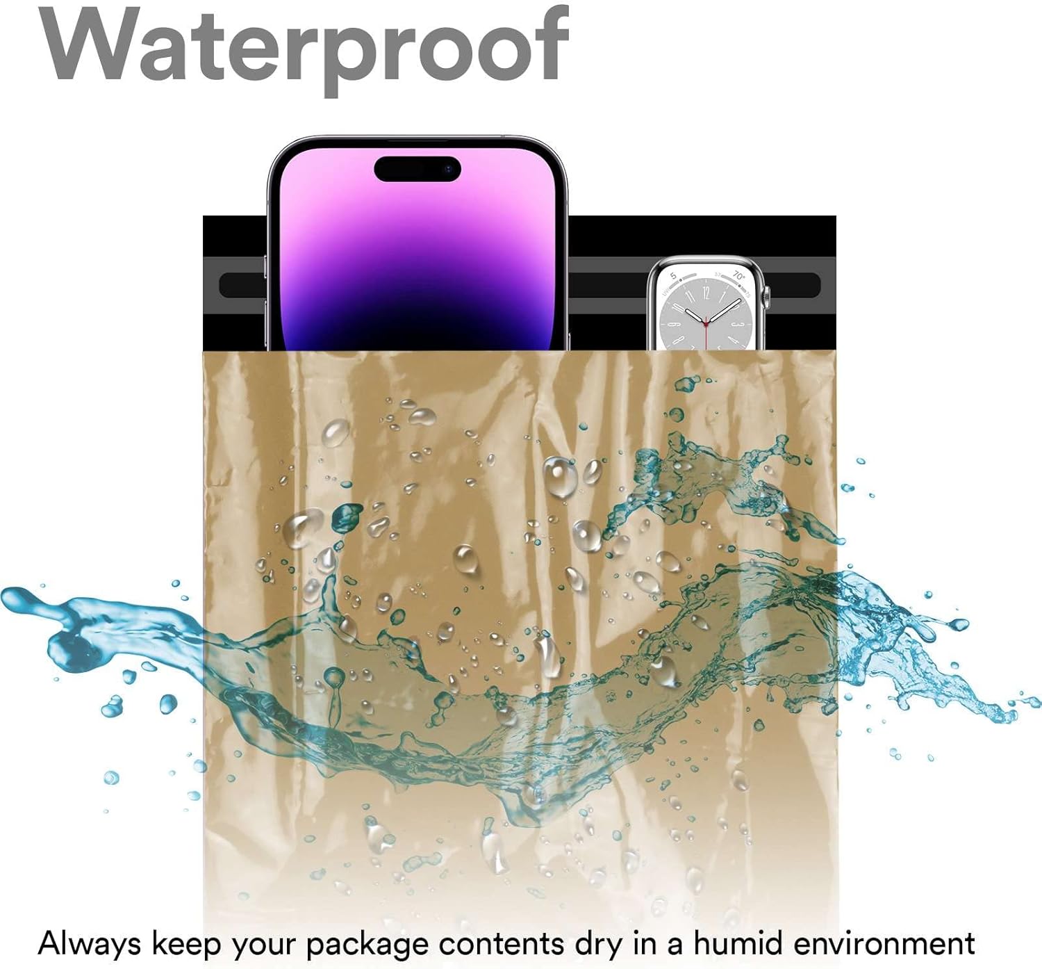 15"x19" (38cm x 48cm) 100pcs Beige Poly Bag Mailers Plastic Packaging Mailing Shipping Bag Waterproof and Tear-Proof Strong Self Adhesive Multipurpose Envelope Small Medium Large