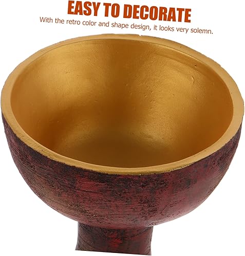 Miniatura 5 de Cabilock Taza sagrada de resina fabricada Decoración religiosa Copas Antiguas Copas Cáliz sagrado para adoración
