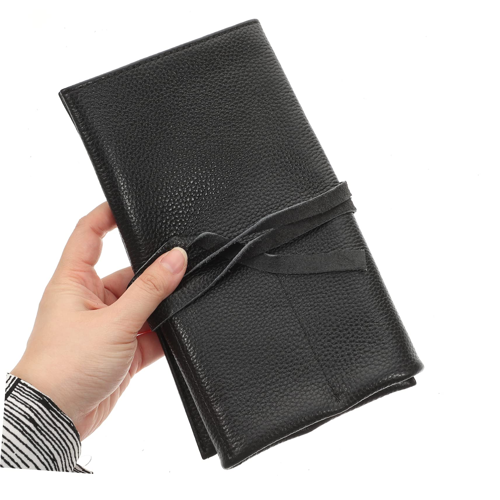 UKCOCO Estuche de Viaje para Reloj de Cuero Negro Cremallera