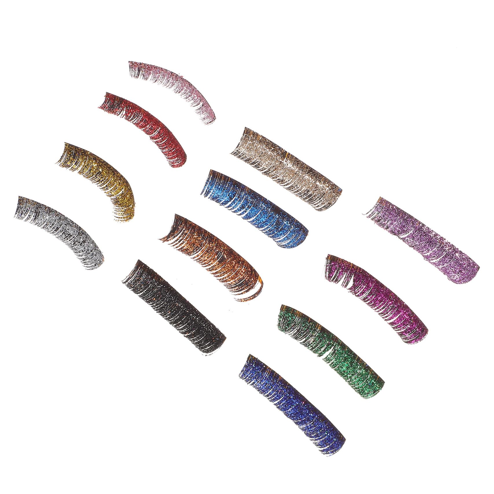 minkissy Ciglia Glitteraye 30 Paia Glitter Ciglia Finte Extension Ciglia Glitterate Estensioni Delle Ciglia Finte Estensione Delle Ciglia Colorate Ciglia Con Pelliccia Colorata Ciglio Fibra