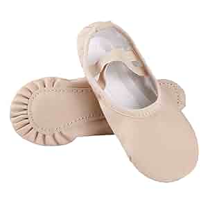 Amazon.com | Midkutu Ballet Shoes for Girls, Soft Leather