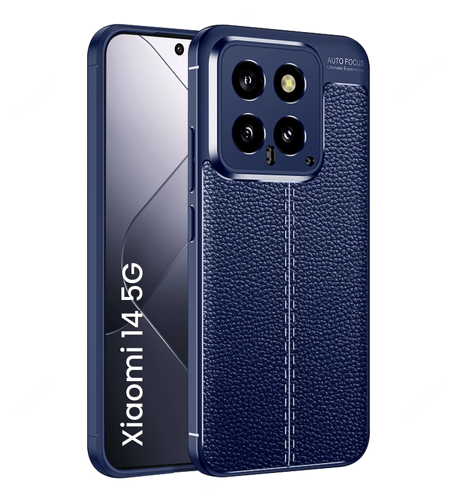 Golden Sand Cover Leather Texture Series Shockproof Armor TPU Back Cover Case for Xiaomi 14 5G Mobile Phone, Blue (B0CZ9DMKGL) Amazon Price History, Amazon Price Tracker