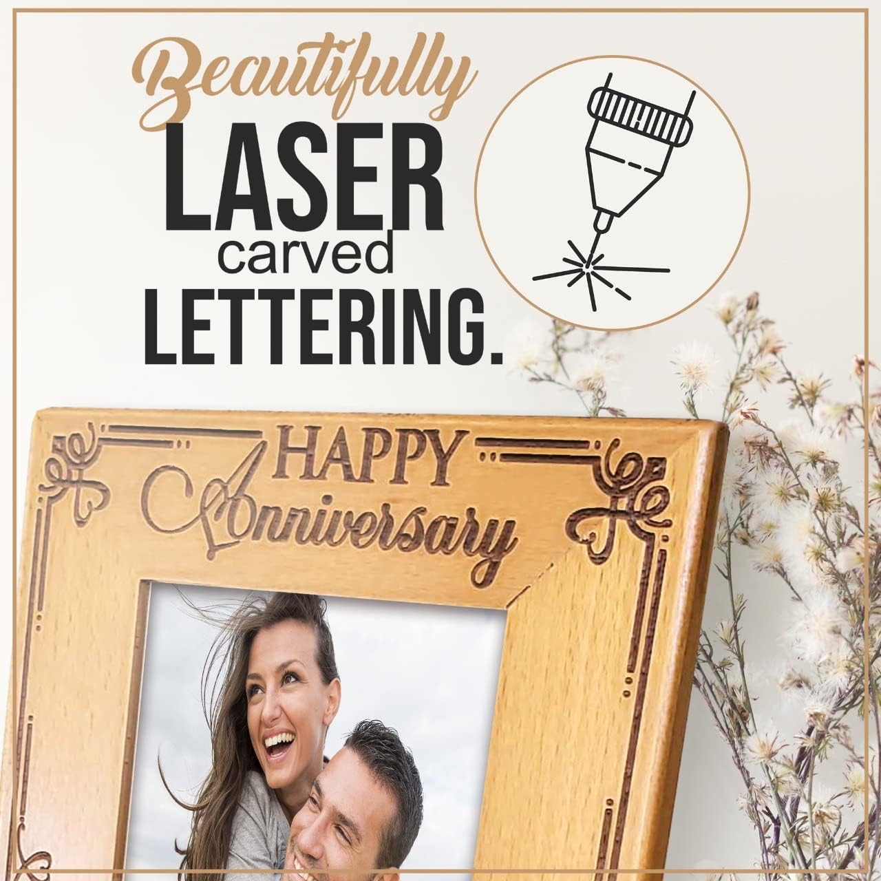 Anniversary Frame For Him Or Her | Fits A 5 X 7 Photo | Anniversary Item For Couple | Anniversary Frame For Husband Wife Boyfriend Girlfriend | Anniversary For Him Or Her | Beautiful Gift - Image 9