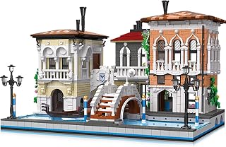 Venice Water City(3050Pieces) Building Blocks Micro Architecture Model Set Collectible Building Bricks Kit Creative DIY Project Adult Toys Gifts for Christmas Birthday