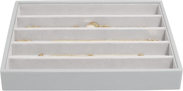 Stackers Pebble Grey Classic Medium Jewellery Box Necklace Layer