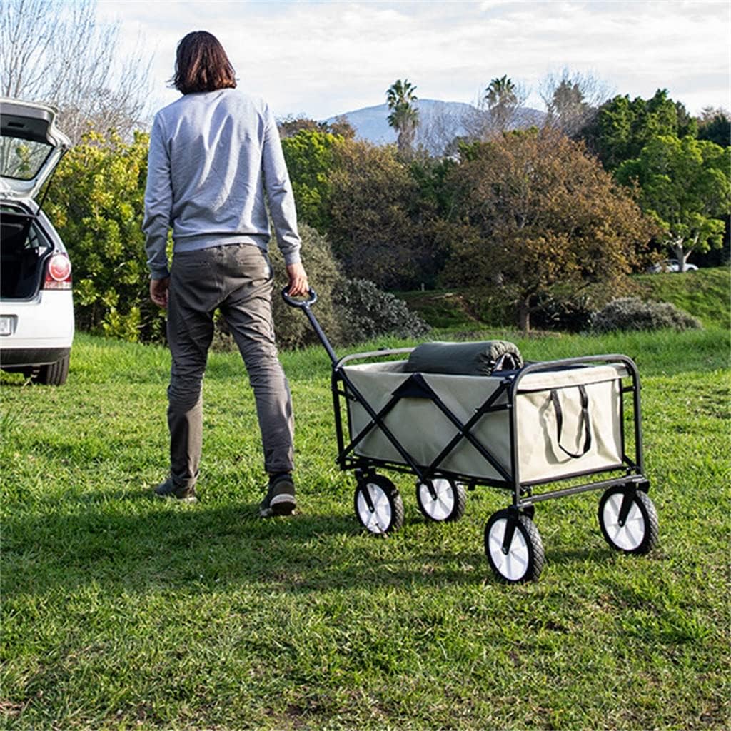 Outdoor Folding Trolley Portable Camping Picnic Lever Car Light Small Pull cart(D) image 5