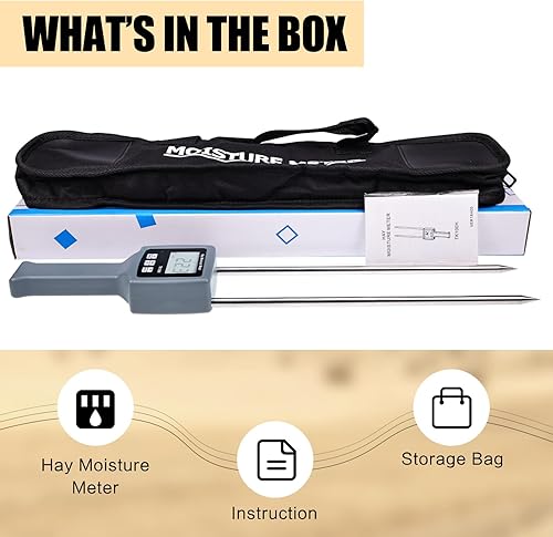 Miniatura 6 de TK100H Medidor de humedad de heno para paja de cereales, pasto forrajero, alfalfa, leymus, rango 0-80%