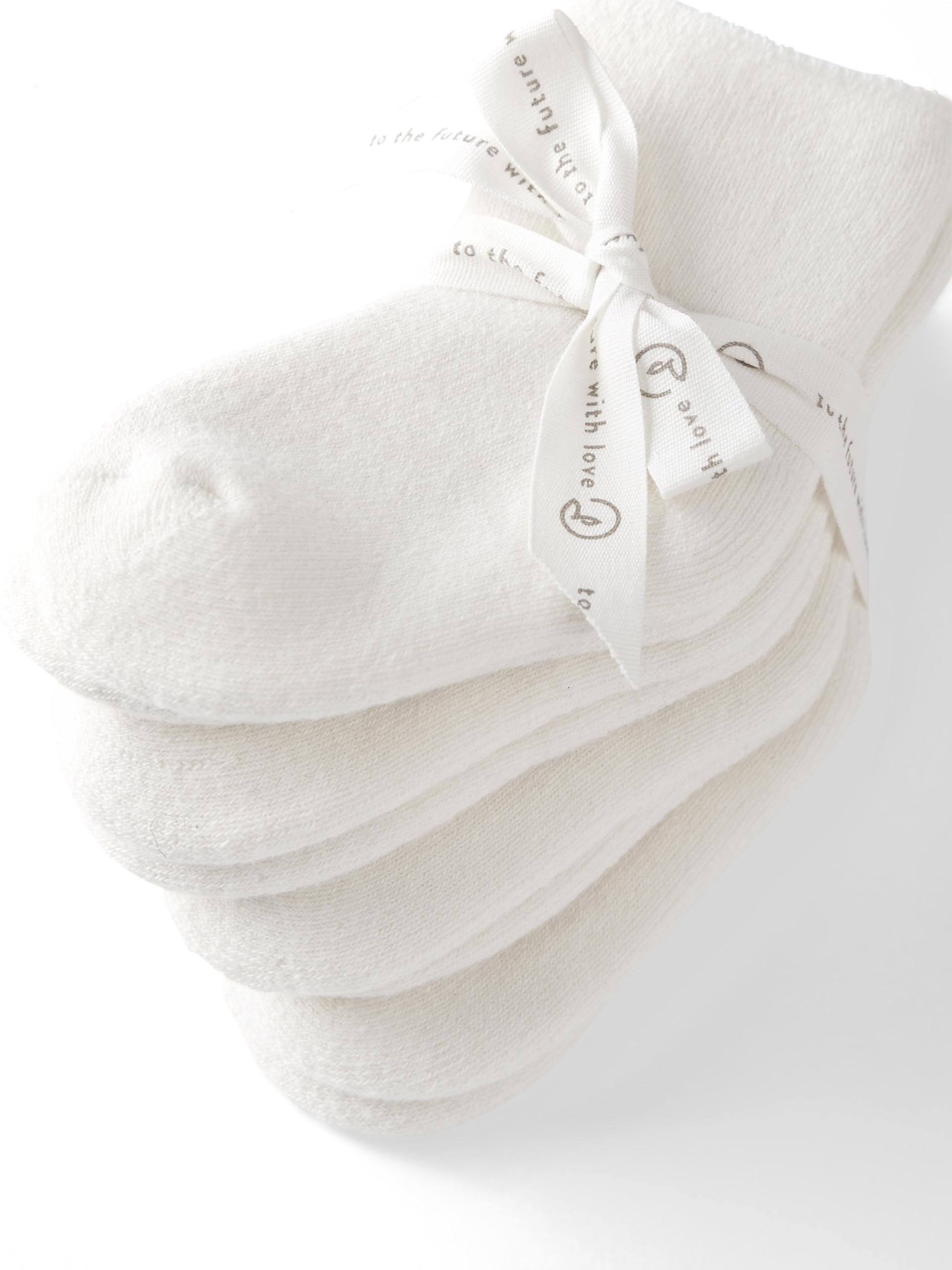 little planet by carter's Unisex-Baby Multipack No Slip Socks, Cream Solid, 0-3