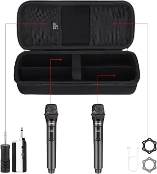 Aproca Case for talomen/ECHOMUSSY/JBL Wireless Two Microphone System