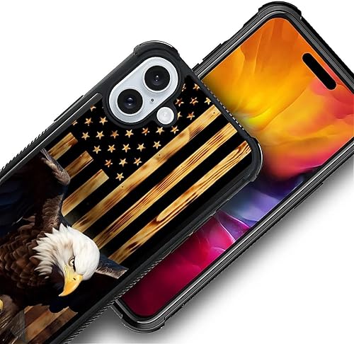 Vista 115 de Funda compatible con iPhone 13 Pro, diseño de patrón para iPhone 13 Pro, fundas para mujeres y niñas, Betsy Ross 13 estrellas de madera con bandera