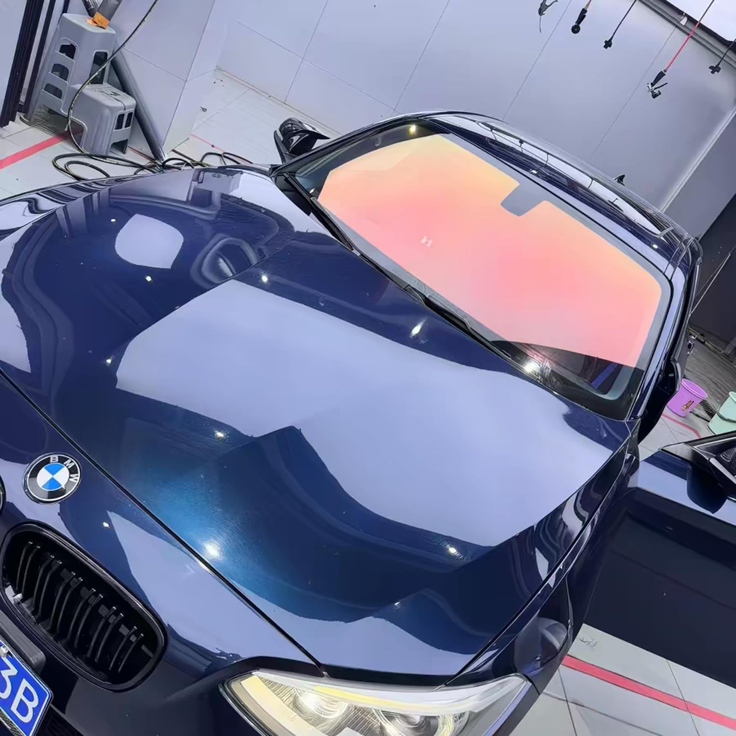 Alvorox 81% VLT Window Tint Film Car - 100x300cm Chameleon Window Film for Windscreen - Sun Protection Glass Tinting Film - Red Color Changing