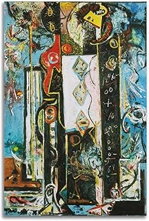 Male And Female by Jackson Pollock Painting Poster Cool Artworks Painting Wall Art Canvas Prints Hanging Picture Home Decors Gift Idea 24x36inch(60x90cm)
