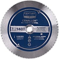 Vista 9 de Century Drill & Tool 08216 Cenalloy Hoja de sierra circular de madera contrachapada 10" por 180T
